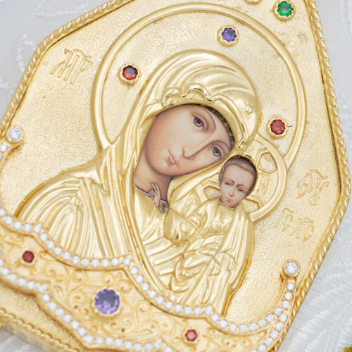 2.7.1634лп-2/1лп-К Архиерейский наперсный комплект в позолоте фото 4