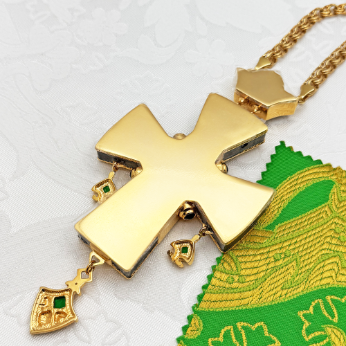 2.10.0507лнпр-2/113лп Крест наперсный с натуральными камнями фото 6