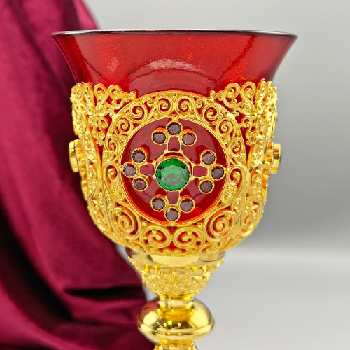 2.7.0660лп Лампада настольная латунная в позолоте фото 3