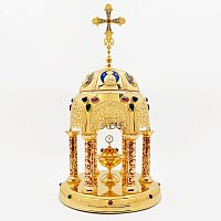 2.7.2994лпэ Дарохранительница латунная в позолоте