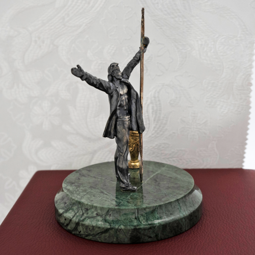 2.13.0135л Скульптура «Сталевар» с подставкой под ручку латунная на основании из акрила фото 6 2.13.0135л Скульптура «Сталевар» с подставкой под ручку латунная на основании из акрила фото 6