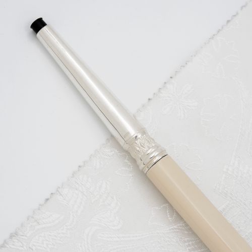 2.7.2833л Жезл латунный с белыми камнями в серебрении фото 2