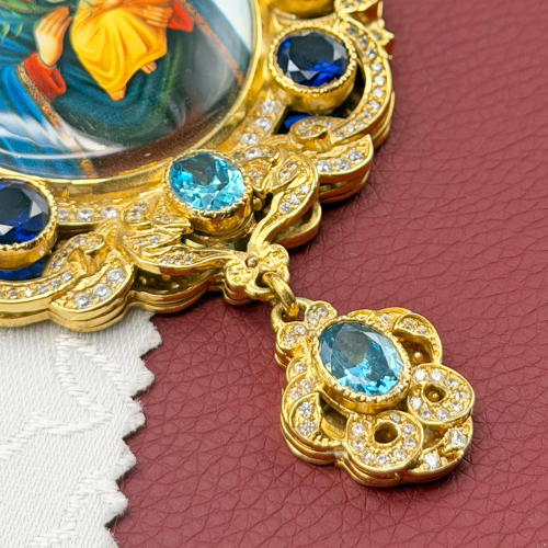 2.7.0653лп-2 Панагия латунная в позолоте без цепи фото 3 2.7.0653лп-2 Панагия латунная в позолоте без цепи фото 3