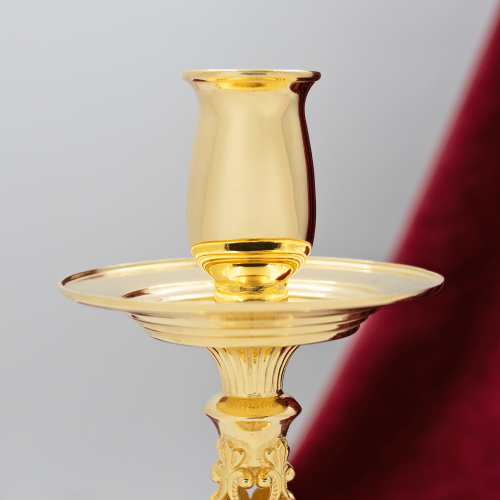 2.7.1596лп-К Набор напрестольный - лампада и подсвечники в позолоте фото 6 2.7.1596лп-К Набор напрестольный - лампада и подсвечники в позолоте фото 6