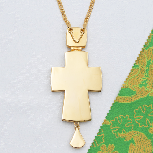 2.10.0645лпр-2/1лп Крест наперсный латунный с белыми камнями в позолоте фото 4 2.10.0645лпр-2/1лп Крест наперсный латунный с белыми камнями в позолоте фото 4