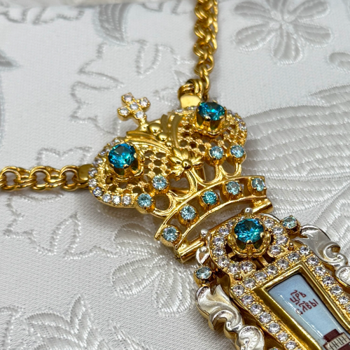 2.10.0547лп-2/1лп Крест наперсный в позолоте фото 6