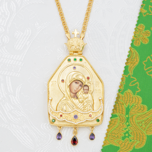 2.7.1634лп-2/1лп-К Архиерейский наперсный комплект в позолоте фото 2