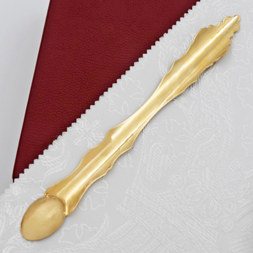 2.7.1434лпр Лжица латунная с патинированием в позолоте фото 7