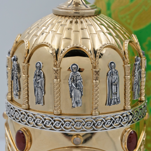 2.7.2369лнпр Сион латунный с натуральными камнями в позолоте фото 5 2.7.2369лнпр Сион латунный с натуральными камнями в позолоте фото 5