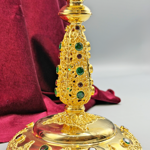 2.7.0660лп Лампада настольная латунная в позолоте фото 4