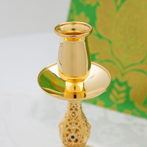 2.7.2669лп-К Напрестольный комплект латунный с синими камнями в позолоте фото 5 2.7.2669лп-К Напрестольный комплект латунный с синими камнями в позолоте фото 5