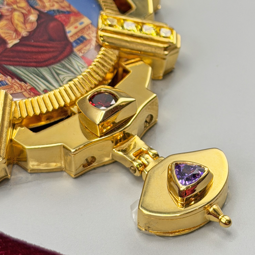 2.7.2825лпэ-2/160лп Панагия латунная в позолоте фото 5