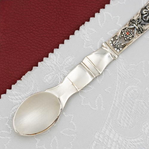 2.7.0712лр Лжица латунная с патинированием и со вставками фото 3