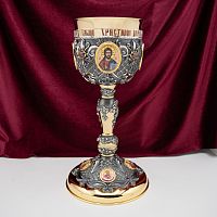 2.7.1599клпрэ Потир комбинированный на 1,0л с поз., с оксидированием, с эмалью
