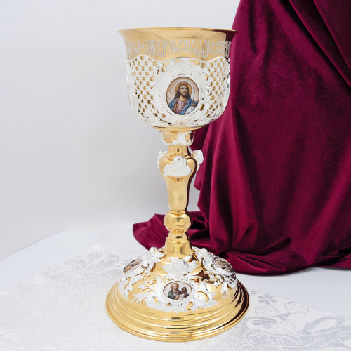2.7.2759клп-18 Потир комбинированый в позолоте с фрагментарным серебрением на 1л 2.7.2759клп-18 Потир комбинированый в позолоте с фрагментарным серебрением на 1л