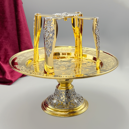 2.7.2792лпр Дискос латунный с патинированием в позолоте фото 5 2.7.2792лпр Дискос латунный с патинированием в позолоте фото 5