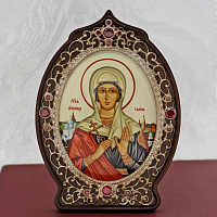 2.78.0941л Икона настольная в серебре - Святая мученица Галина