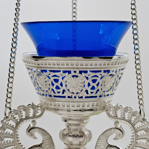 2.7.2375л/91л Лампада подвесная латунная в серебре фото 7 2.7.2375л/91л Лампада подвесная латунная в серебре фото 7