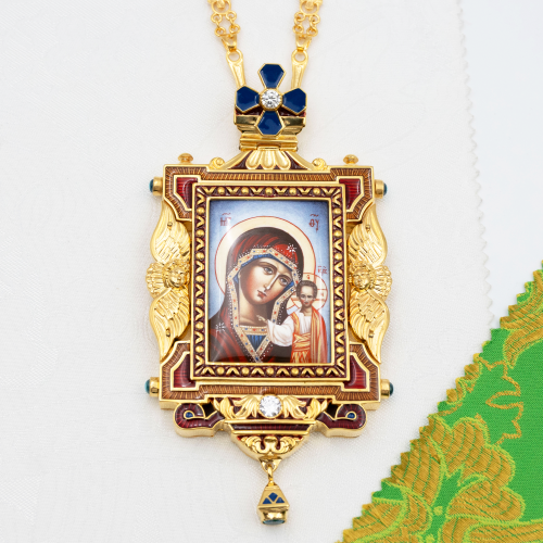 2.7.2708лп-18/155лп-К-М Архиерейский комплект наперсный латунный в позолоте фото 2