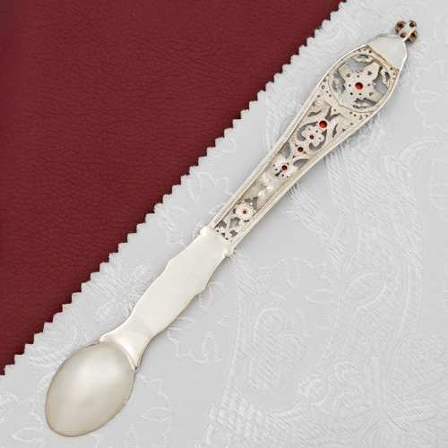 2.7.0712лр Лжица латунная с патинированием и со вставками фото 2