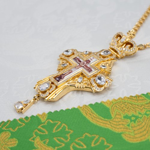 2.10.0519лп-2/1лп Крест наперсный латунный с белыми камнями в позолоте фото 7 2.10.0519лп-2/1лп Крест наперсный латунный с белыми камнями в позолоте фото 7