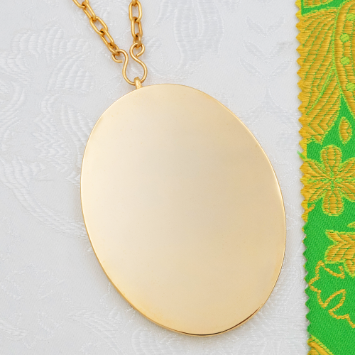 2.7.1532лп-2/10лп Панагия латунная в позолоте фото 4