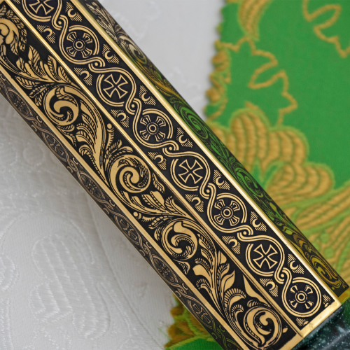 2.7.2932лпч Посох латунный с акрилом в позолоте фото 6