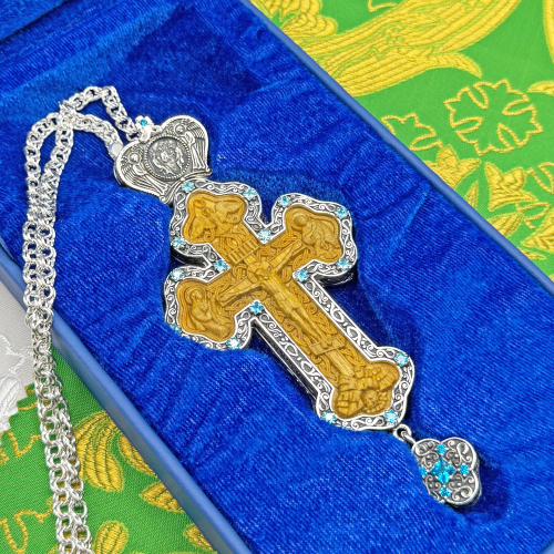 2.10.0420лр-13/1л Крест наперсный с деревянным образом и цепью фото 6 2.10.0420лр-13/1л Крест наперсный с деревянным образом и цепью фото 6