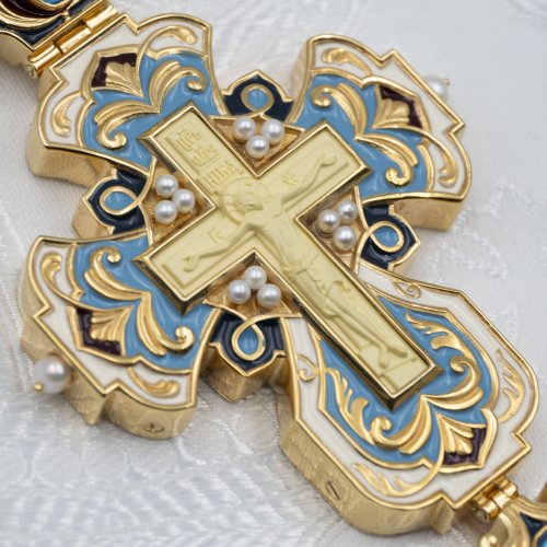 2.7.2620лп-11/1лп-К-М Архиерейский наперсный комплект в позолоте фото 9