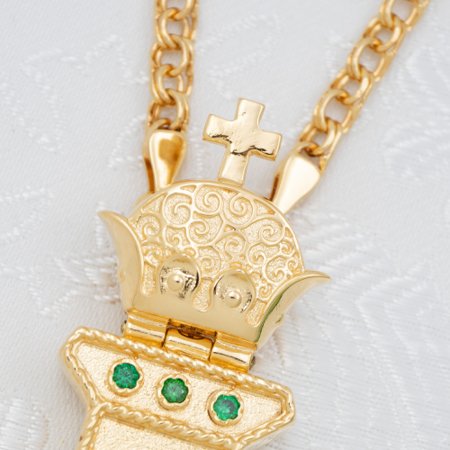 2.7.1634лп-2/1лп-К Архиерейский наперсный комплект в позолоте фото 11