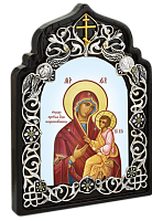 2.78.0854л Икона настольная латунная - Богородица  Скоропослушница.